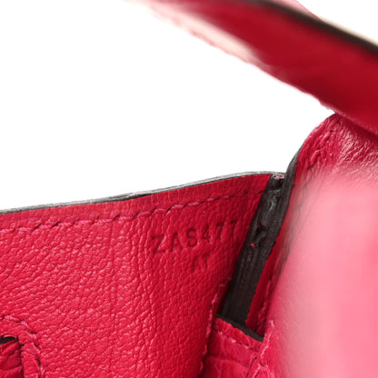 Hermes Togo Matte Alligator Birkin Touch 25 Framboise 7 of 11