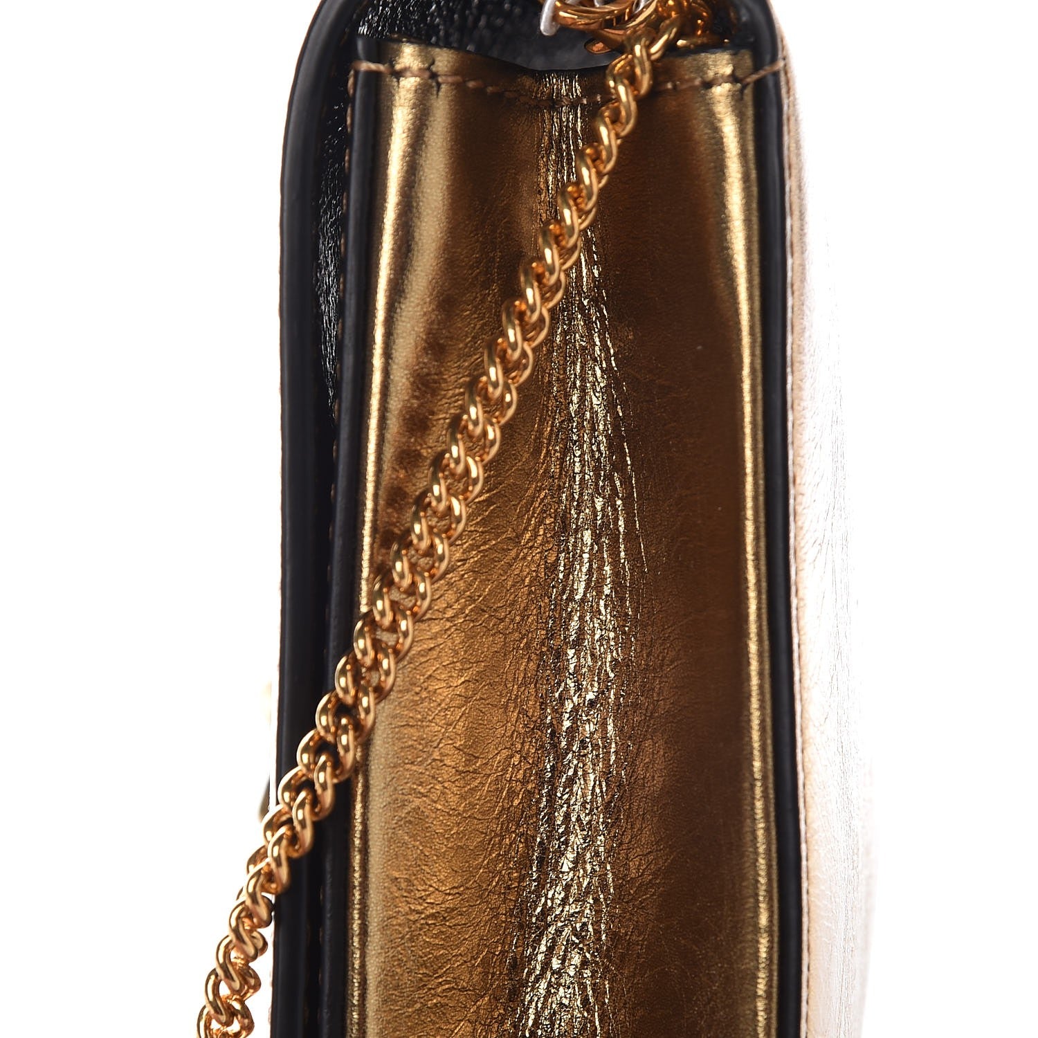 Versace Metallic Calfskin Palazzo Chain Evening Bag Gold 6 of 11