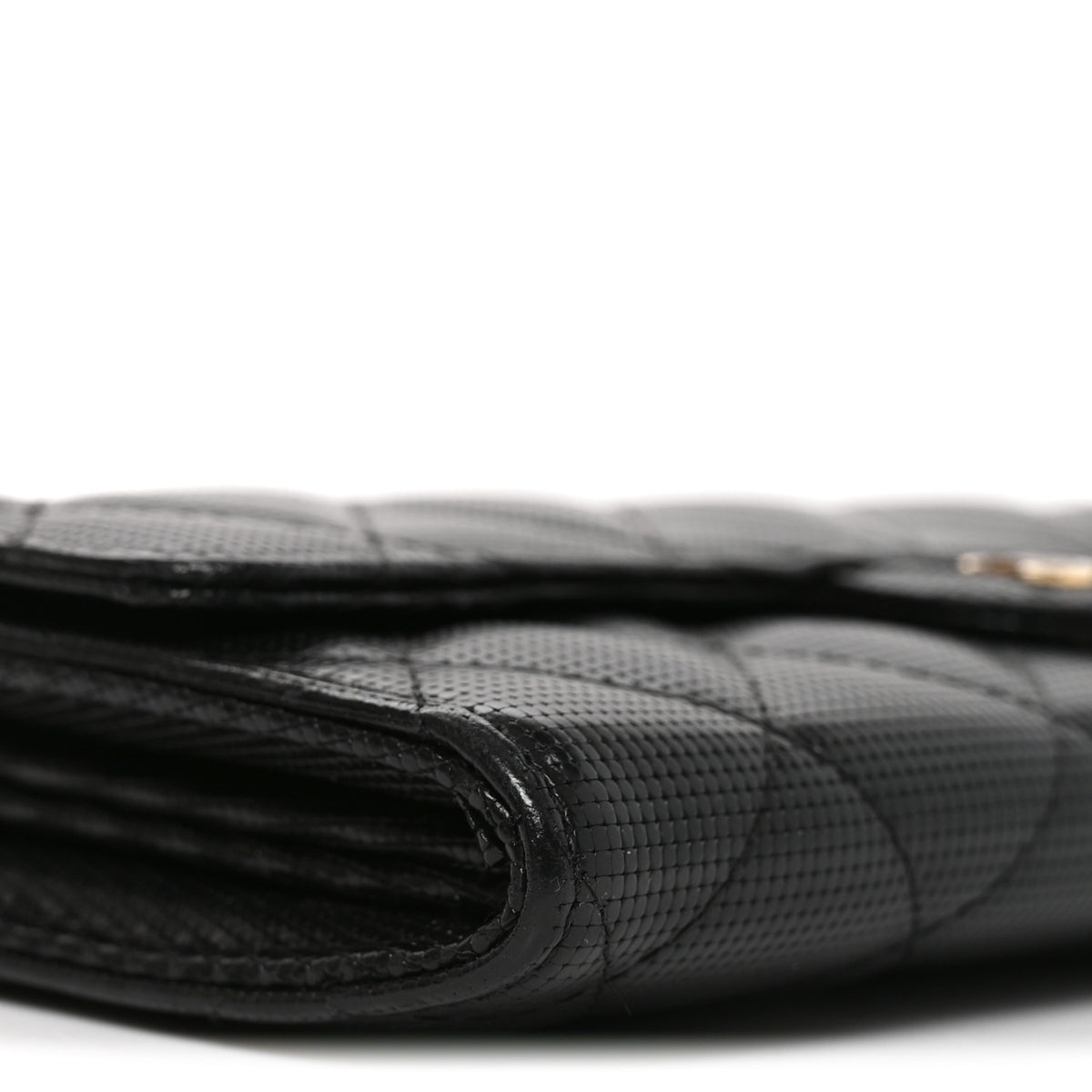 Chanel Calfskin Quilted Pixel Effect Large Flap Wallet Black 7 of 8