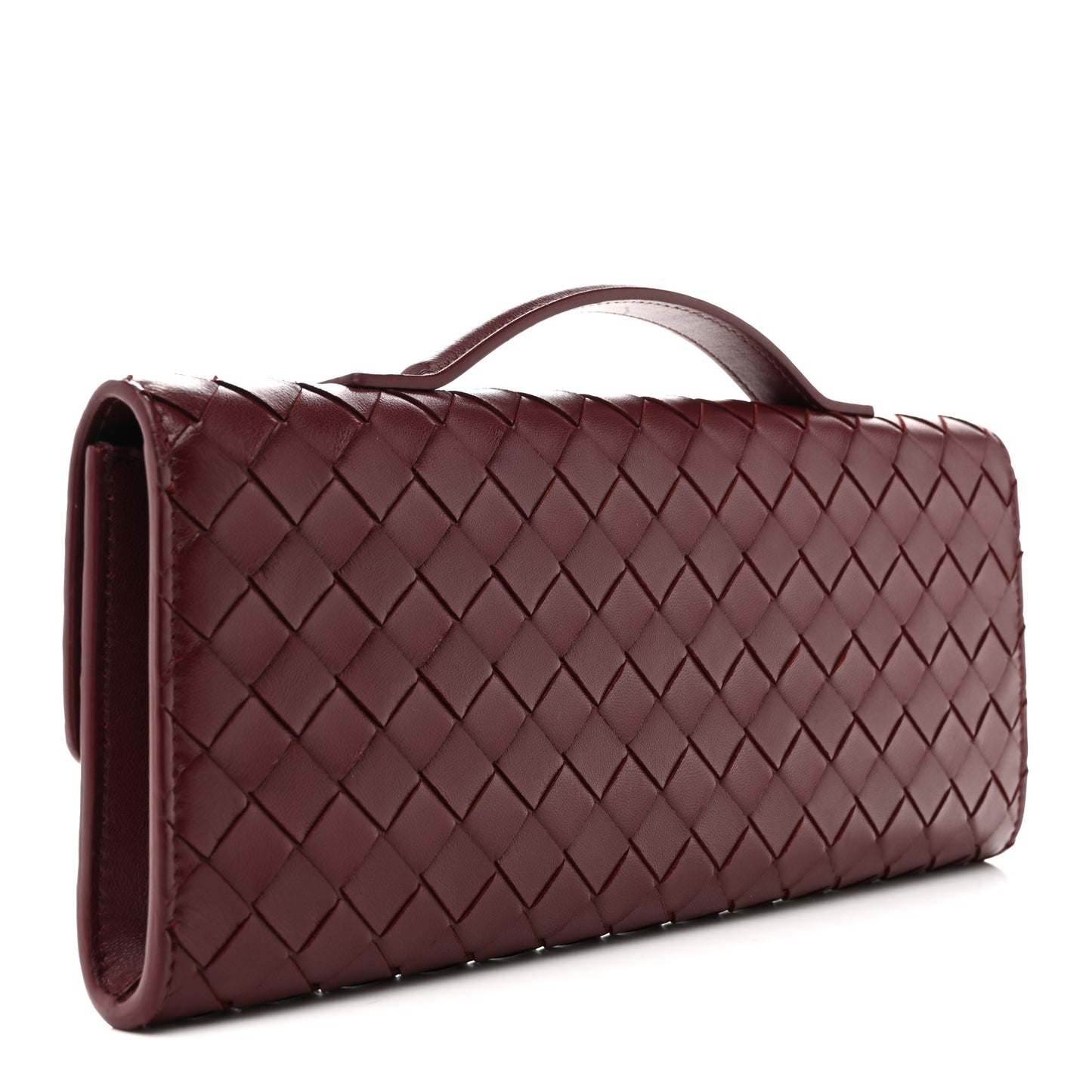 Nappa Intrecciato Long Andiamo Top Handle Clutch Barolo Barolo