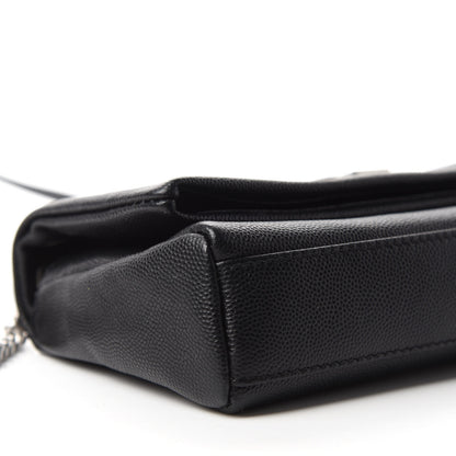 Saint Laurent Grain De Poudre Monogram Toy West Hollywood Fold-Over Bag Black 6 of 11