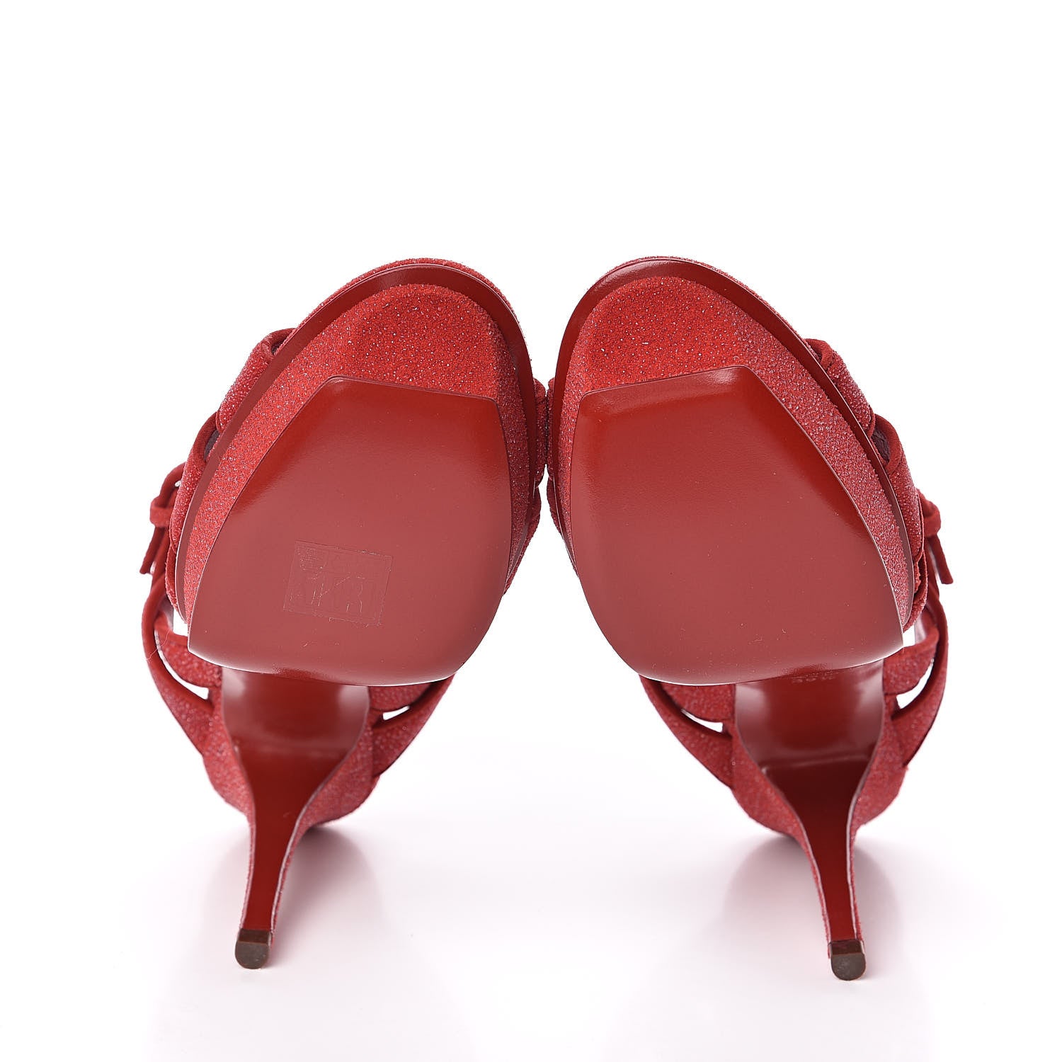 Saint Laurent Suede Quartz Tribute 75 Platform Sandals 39.5 Lipstick 5 of 9