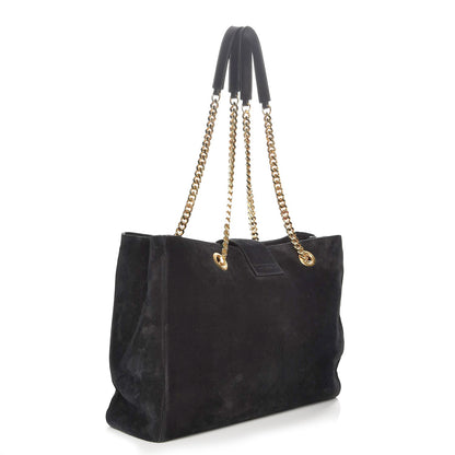 Saint Laurent Suede Monogram Cassandre Shopper Black 3 of 7