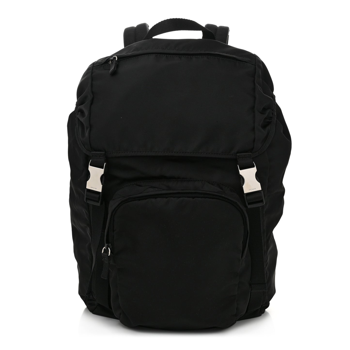 Nylon Tessuto Character Logo Patch Backpack Black