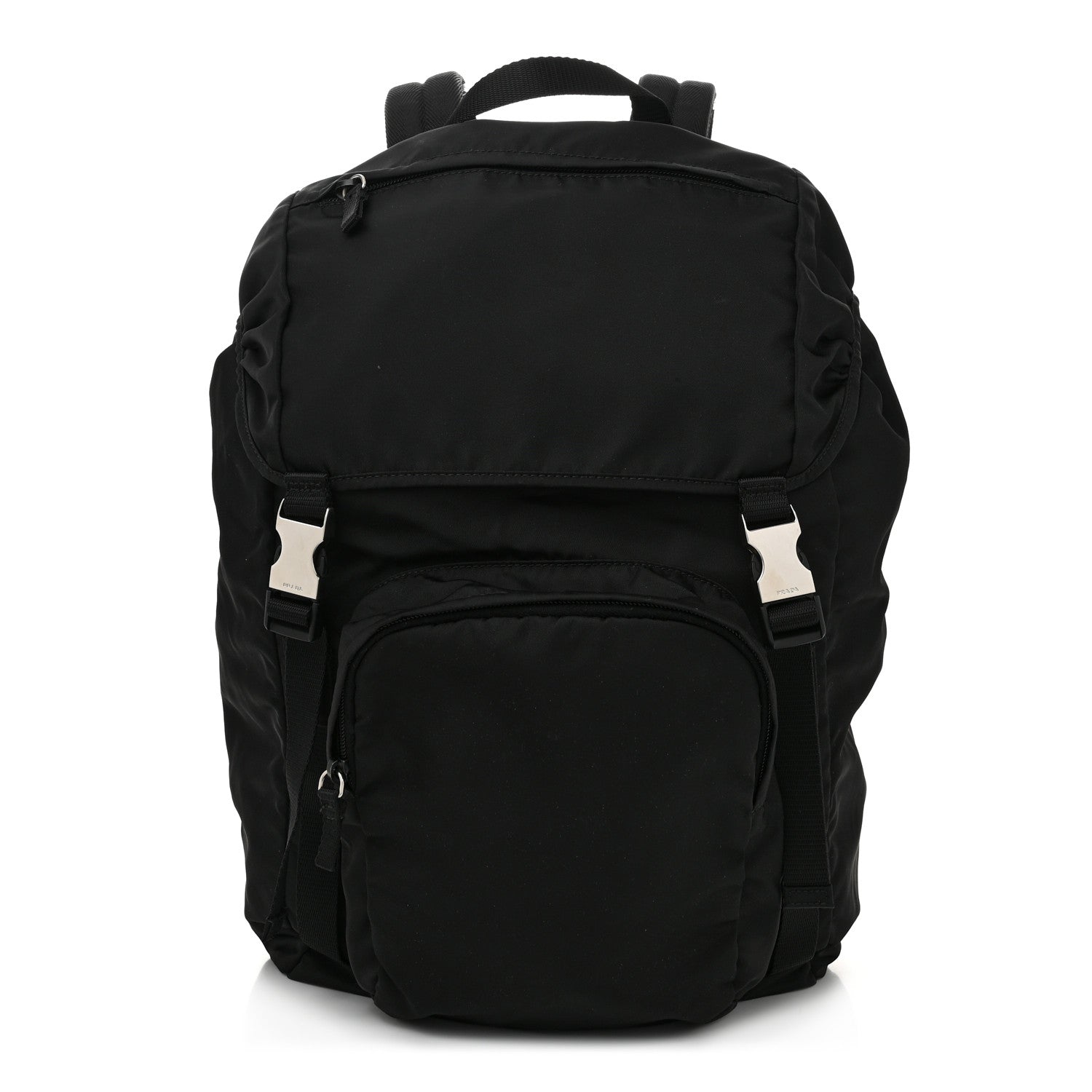 Prada Nylon Tessuto Character Logo Patch Backpack Black 1 of 9