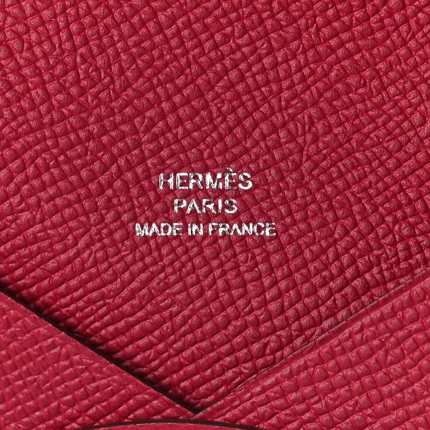 Hermes Epsom Calvi Card Case Rubis 7 of 10