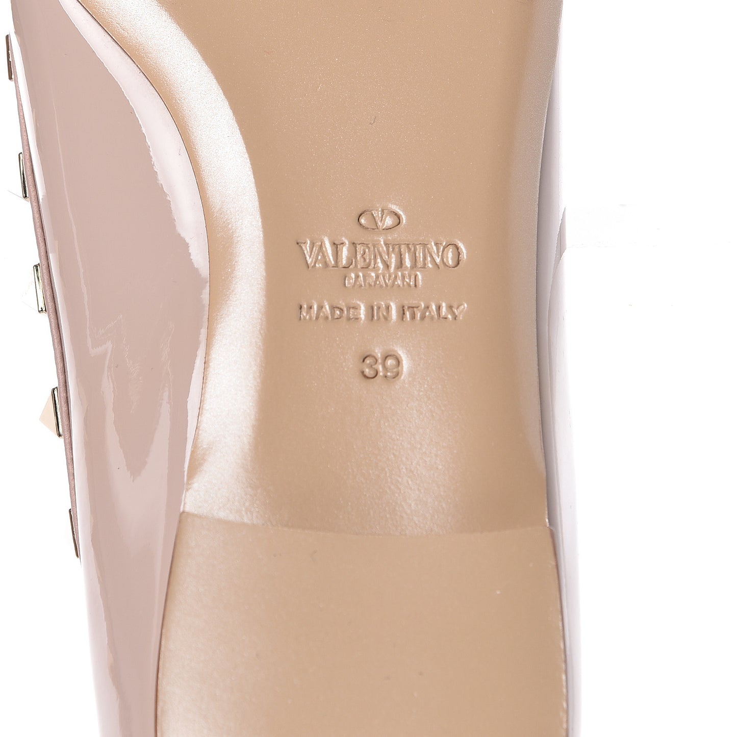 Patent Rockstud Ballerina Flats 39 Poudre