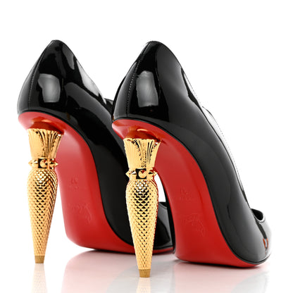 Christian Louboutin Patent Lipchick 100 Pumps 37 Black 4 of 11