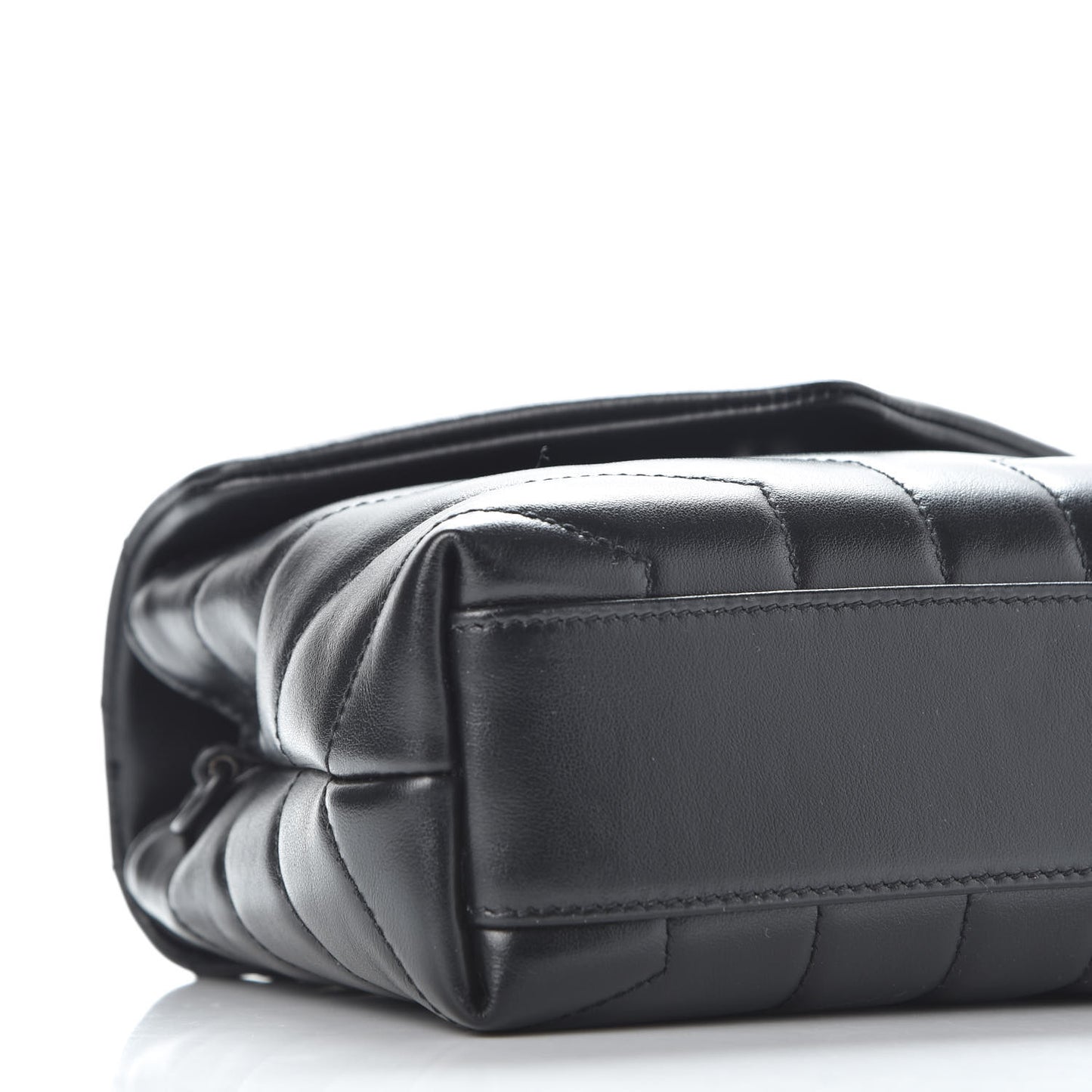 Calfskin Y Quilted Monogram Toy Loulou Crossbody Bag Black