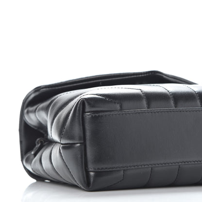 Saint Laurent Calfskin Y Quilted Monogram Toy Loulou Crossbody Bag Black 5 of 9