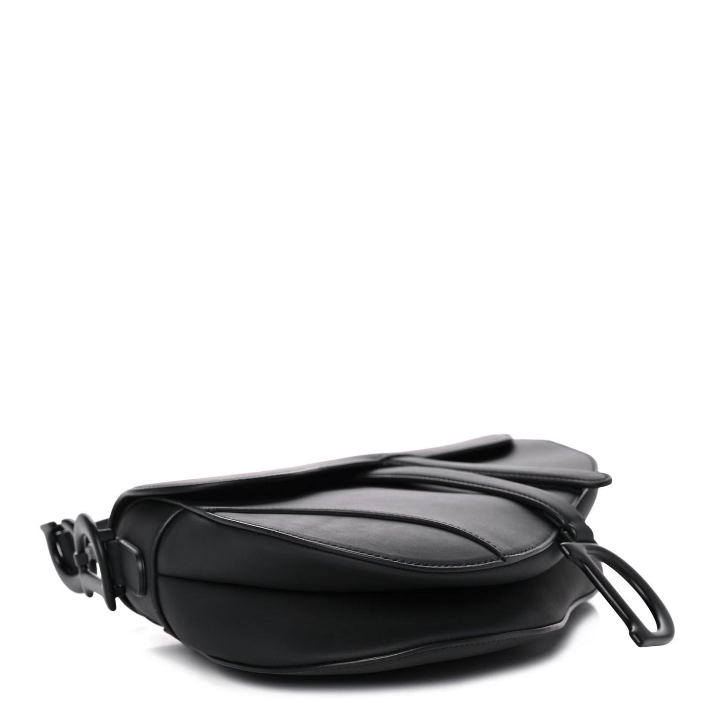 Ultra Matte Calfskin Saddle Bag Black
