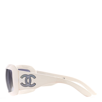 Chanel Mother of Pearl CC Sunglasses 5076-H White 2 of 8
