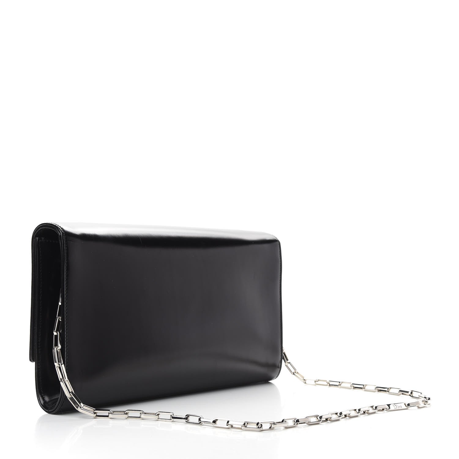 Christian Dior Smooth Calfskin Chain Clutch Black 2 of 8