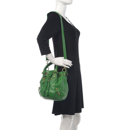 Balenciaga Agneau Giant 12 Gold Hardware Mini Pompon Vert Trefle 2 of 11