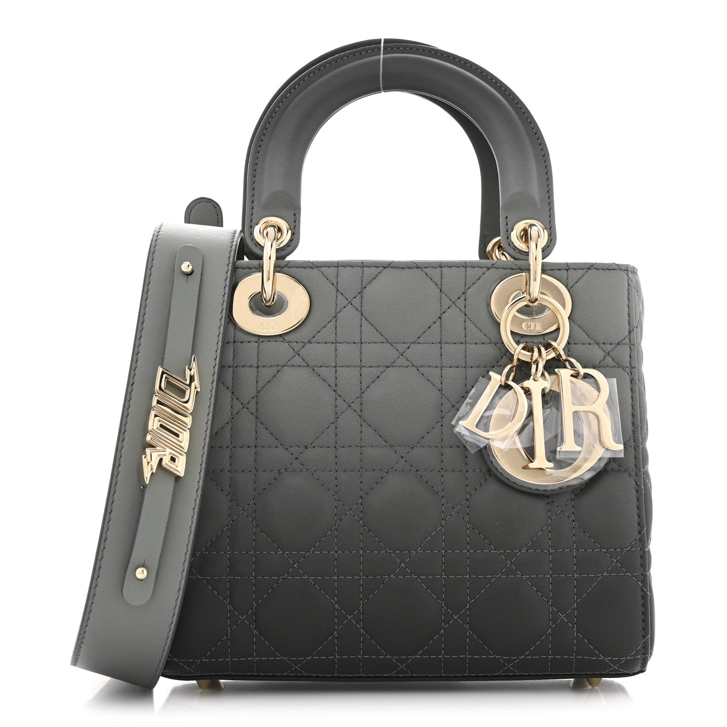 Christian Dior Lambskin Cannage Gradient Small My ABCDior Lady Dior Grey 1 of 12