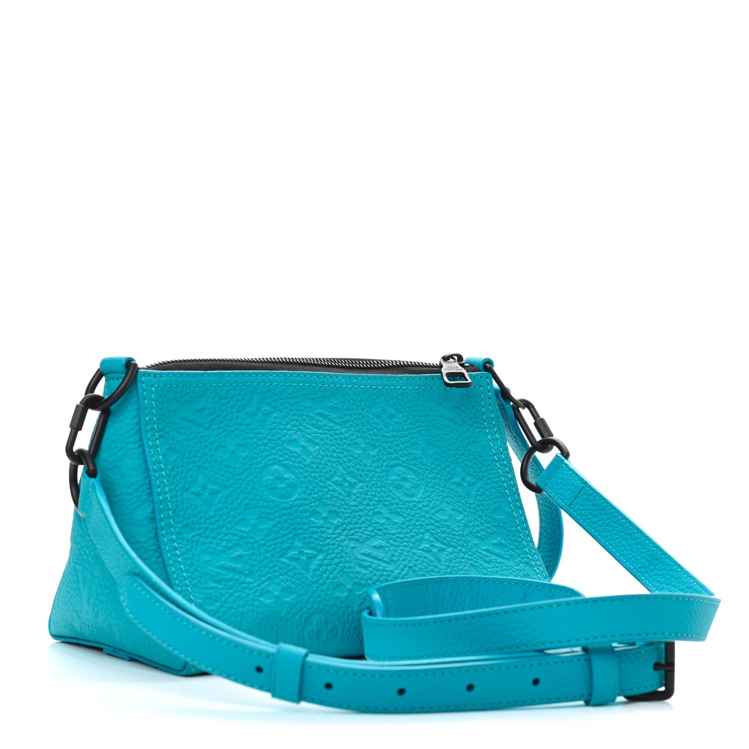 Louis Vuitton Taurillon Monogram Triangle Messenger Turquoise 3 of 9