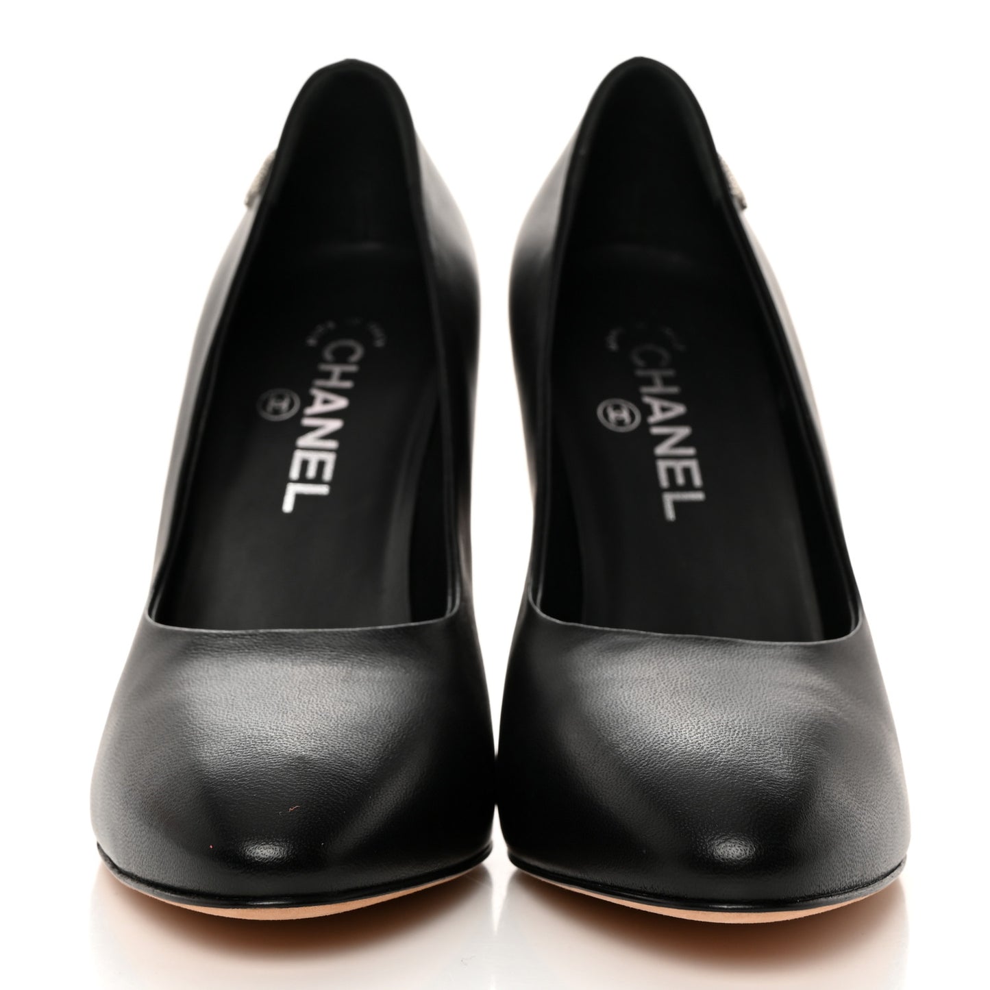 Lambskin CC Pumps 39.5 Black