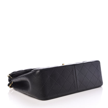 Chanel Lambskin Quilted Jumbo Double Flap Black 4 of 10