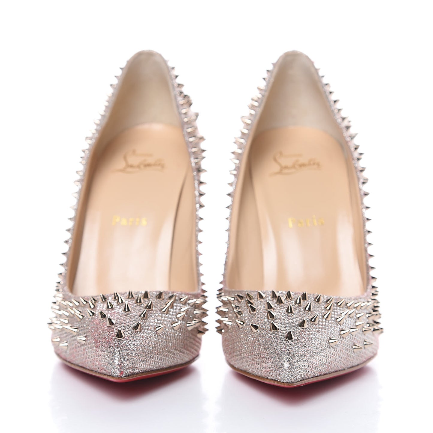 Glitter Studded Escarpic 100 Pumps 40 Colombe Metal