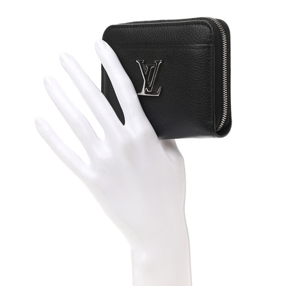 Louis Vuitton Calfskin Lockme Zippy Coin Purse Black 2 of 9