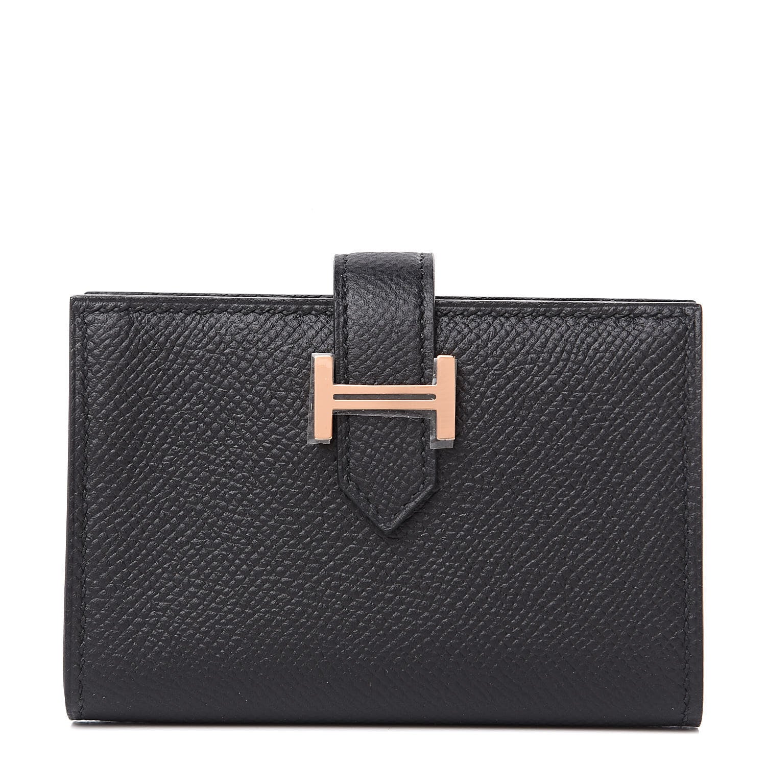 Hermes Epsom Mini Bearn Wallet Black 1 of 7