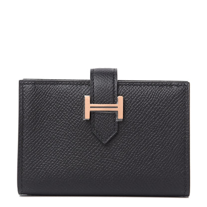Hermes Epsom Mini Bearn Wallet Black 1 of 7
