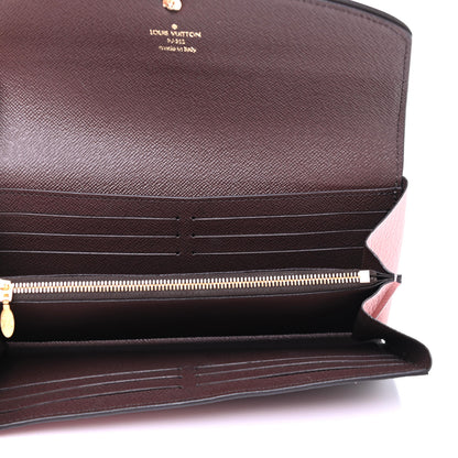 Louis Vuitton Damier Ebene Normandy Wallet Rose Ballerine 5 of 8