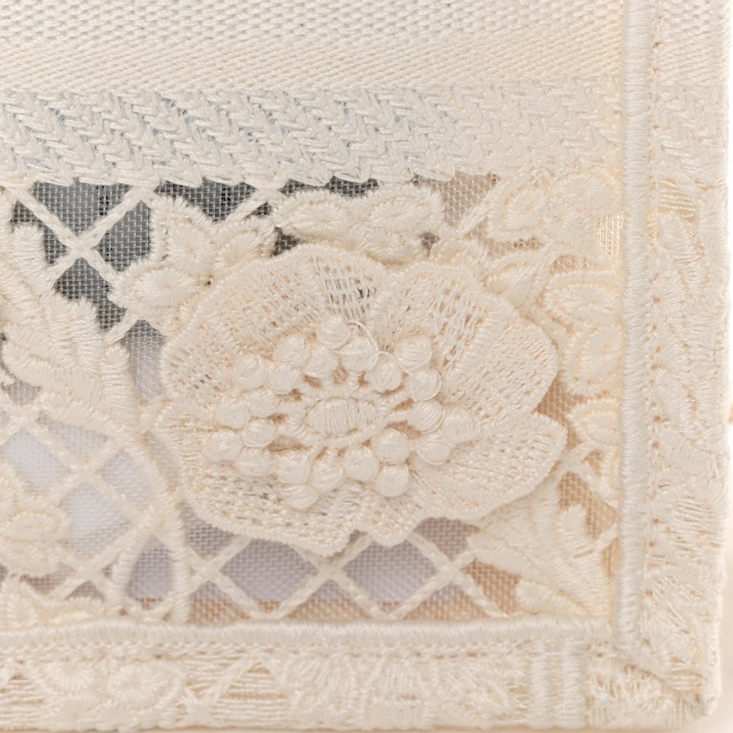 Embroidered D-Lace Mini Book Tote Phone Bag White Black