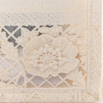 Christian Dior Embroidered D-Lace Mini Book Tote Phone Bag White Black 13 of 13