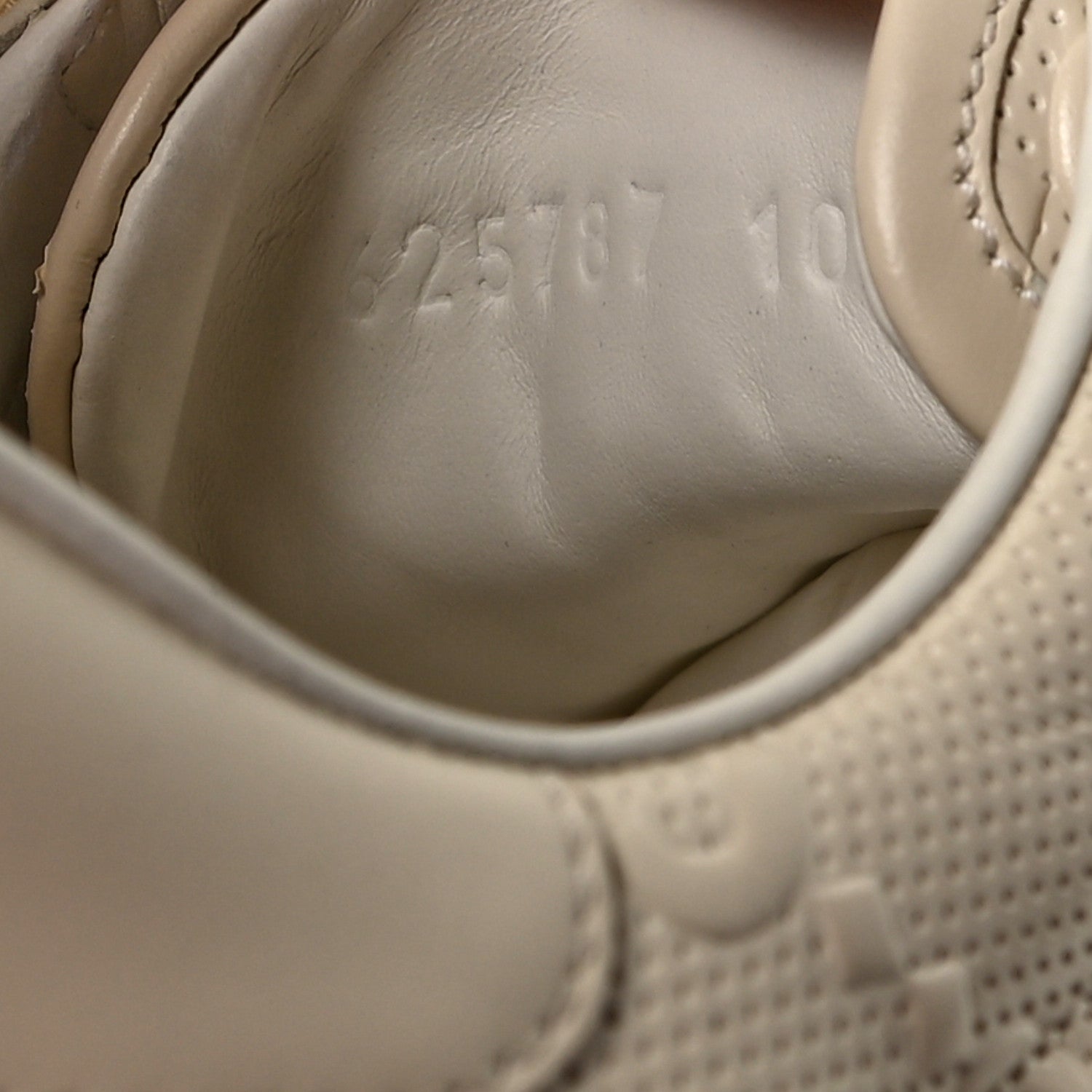 Gucci Calfskin GG Tennis Embossed Mens Ace Sneakers 10.5 Mystic White 8 of 8