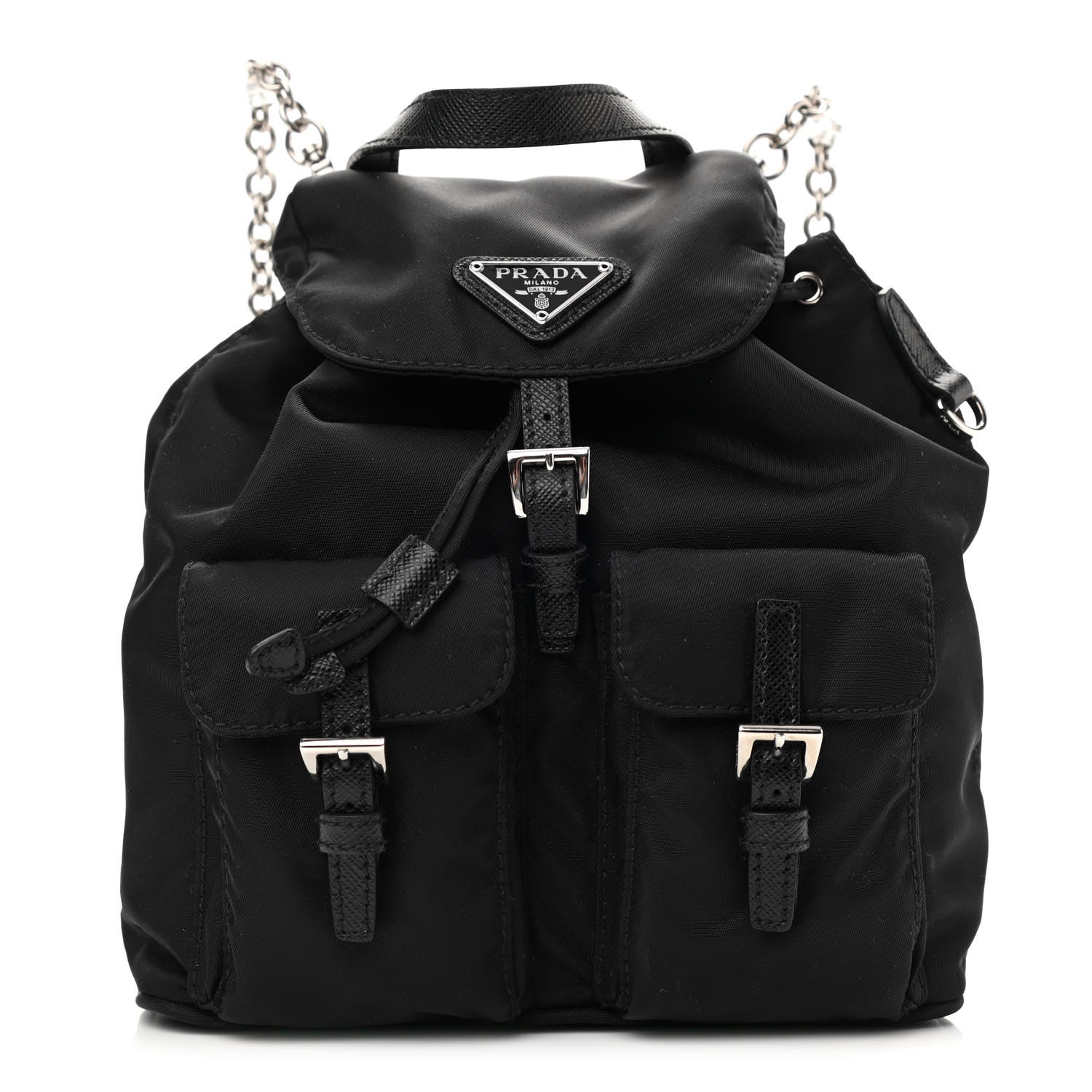 Prada Nylon Vela Mini Crossbody Backpack Black 1 of 10
