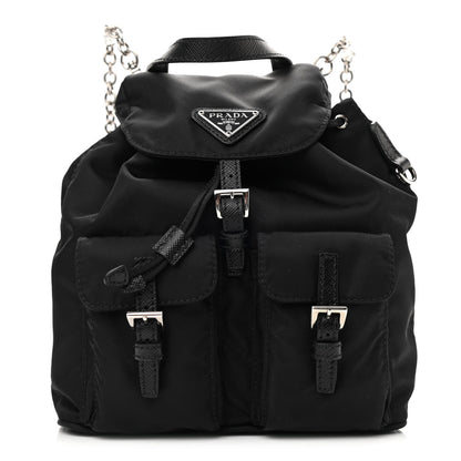 Prada Nylon Vela Mini Crossbody Backpack Black 1 of 10