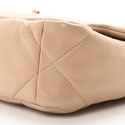 Chanel Lambskin Quilted Medium Chanel 19 Flap Dark Beige 10 of 10