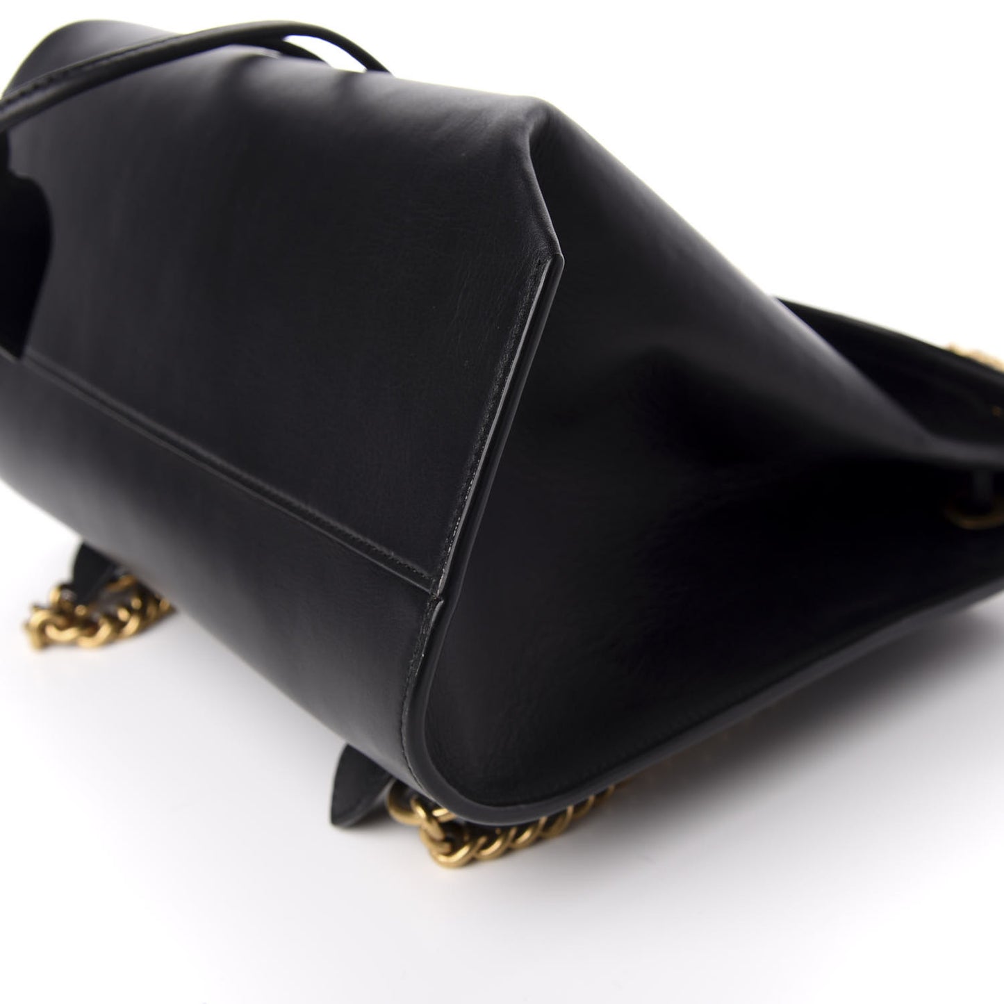 Calfskin Web GG Marmont Flap Chain Backpack Black