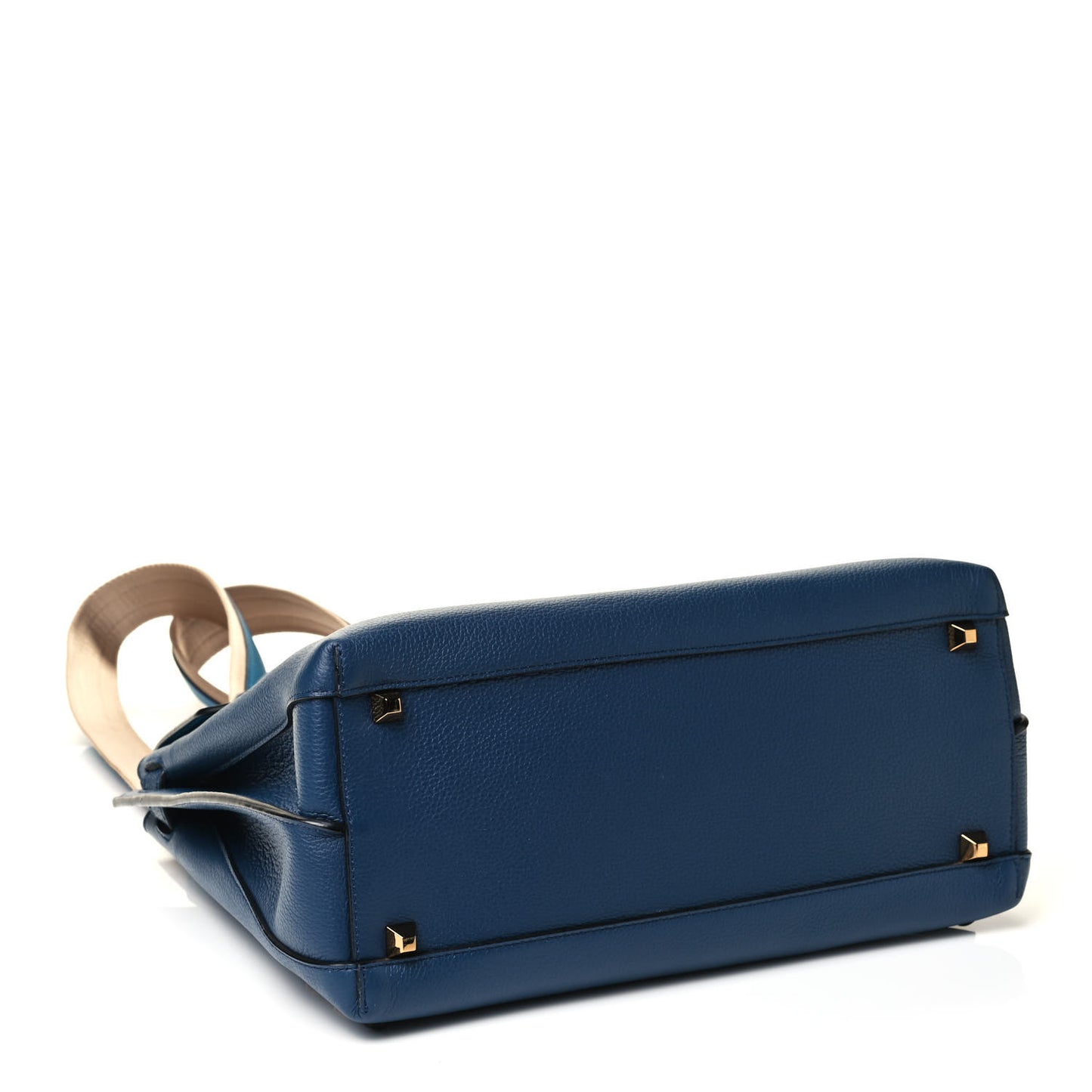 Grained Calfskin Large Milla Convertible Backpack Navy