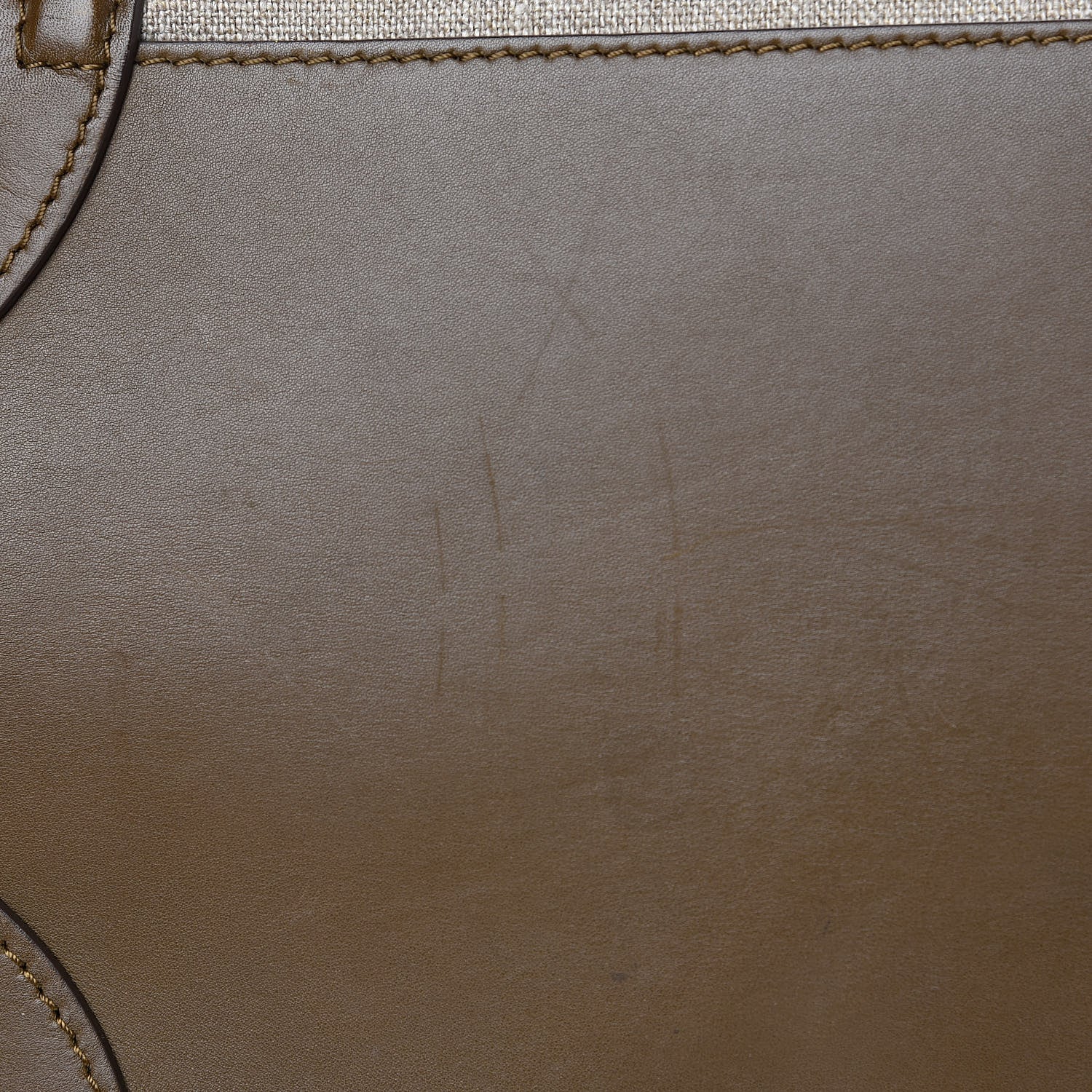 Celine Natural Canvas Smooth Calfskin Mini Luggage Brown 16 of 21