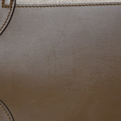 Celine Natural Canvas Smooth Calfskin Mini Luggage Brown 16 of 21
