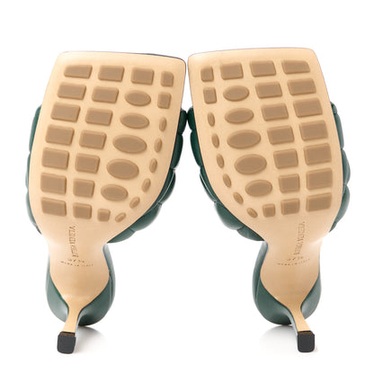 Bottega Veneta Nappa Matelasse Padded Mule Sandals 37.5 Pine Green 5 of 9