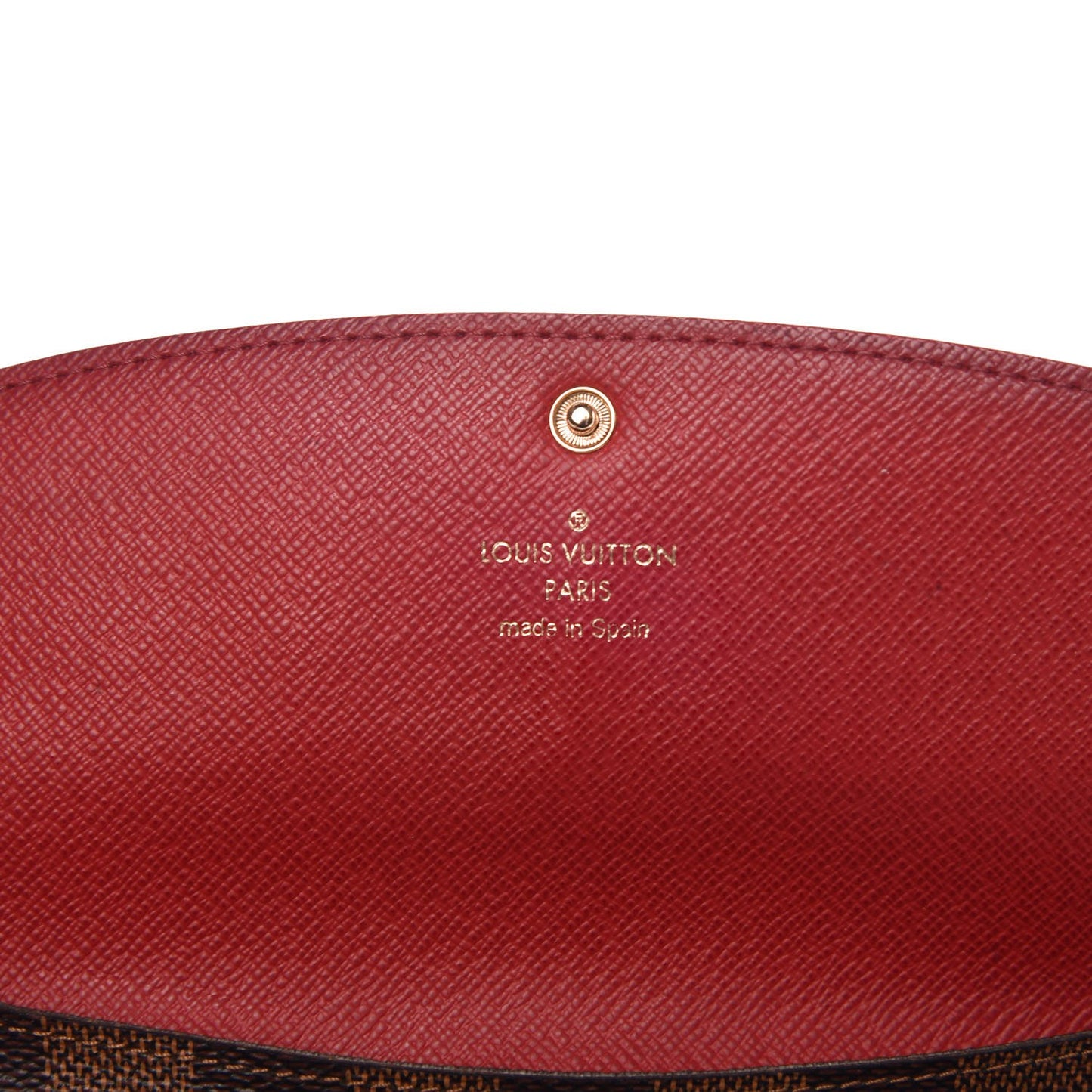 Damier Ebene Emilie Wallet Red