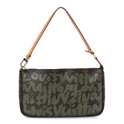Louis Vuitton Monogram Graffiti Pochette Accessories Kaki 1 of 10