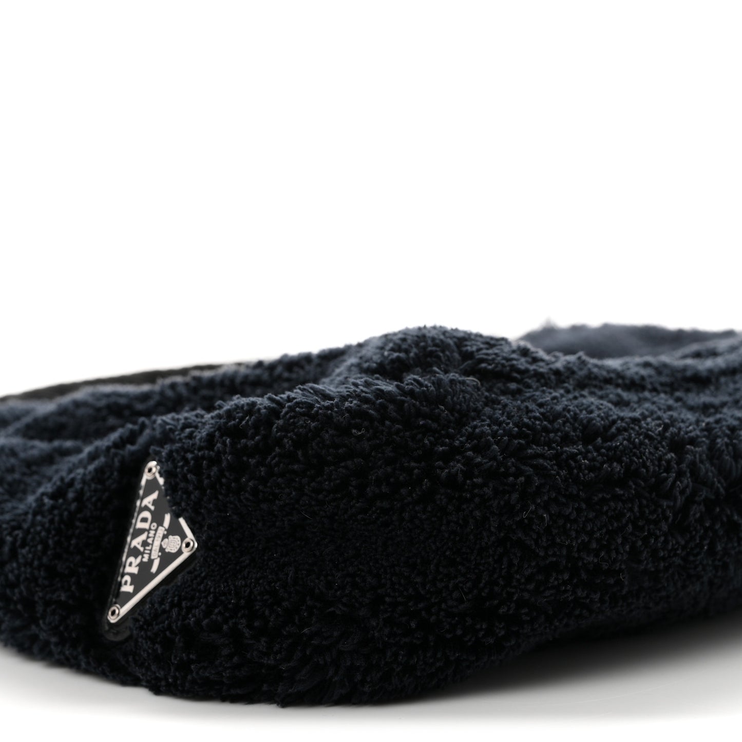 Terry Cloth Mini Re-Edition 2000 Bag Black White Black White