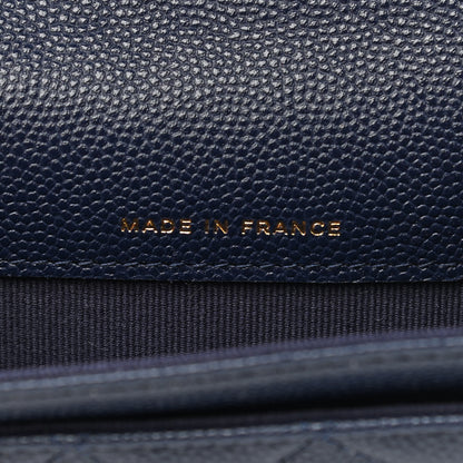 Chanel Caviar Quilted Flap Card Holder Wallet Navy 7 of 12