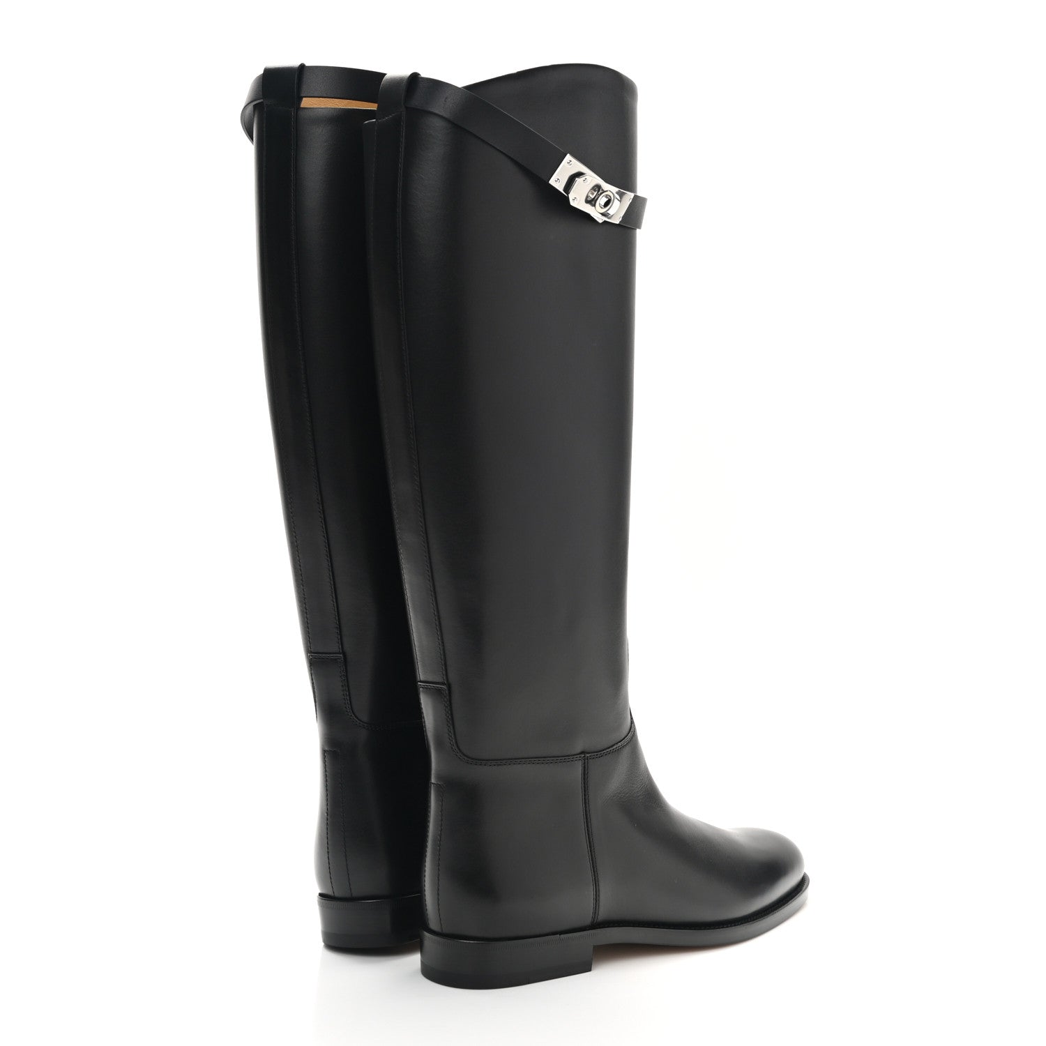 Hermes Box Kelly Jumping Boots 37 Black 4 of 9