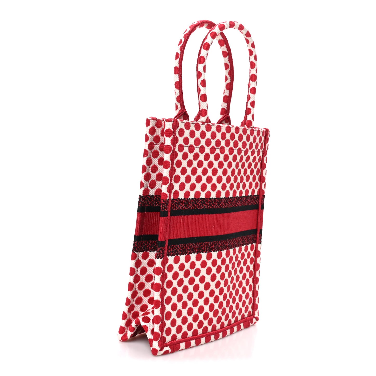 Canvas DiorAmour Dots Vertical Book Tote Red