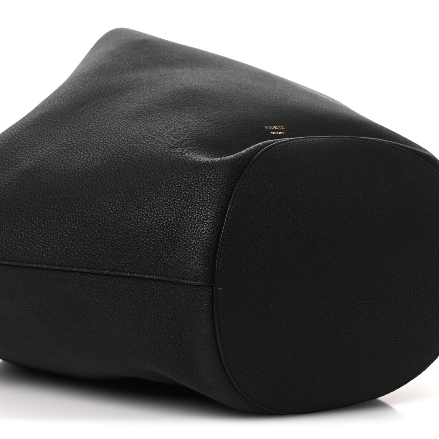 Pebbled Sport Calfskin Medium Lotus Tote Black