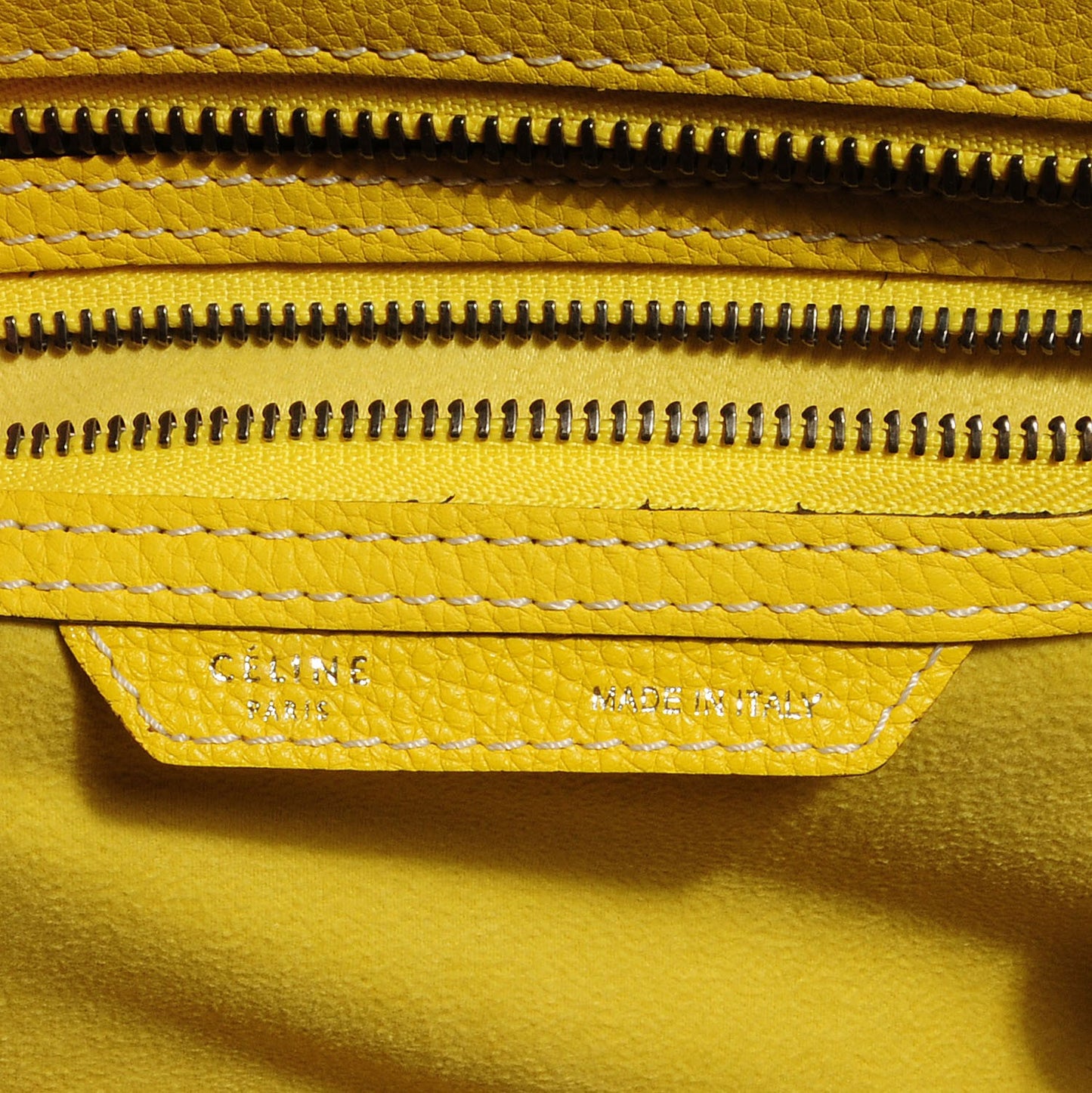 Drummed Calfskin Micro Luggage Citron