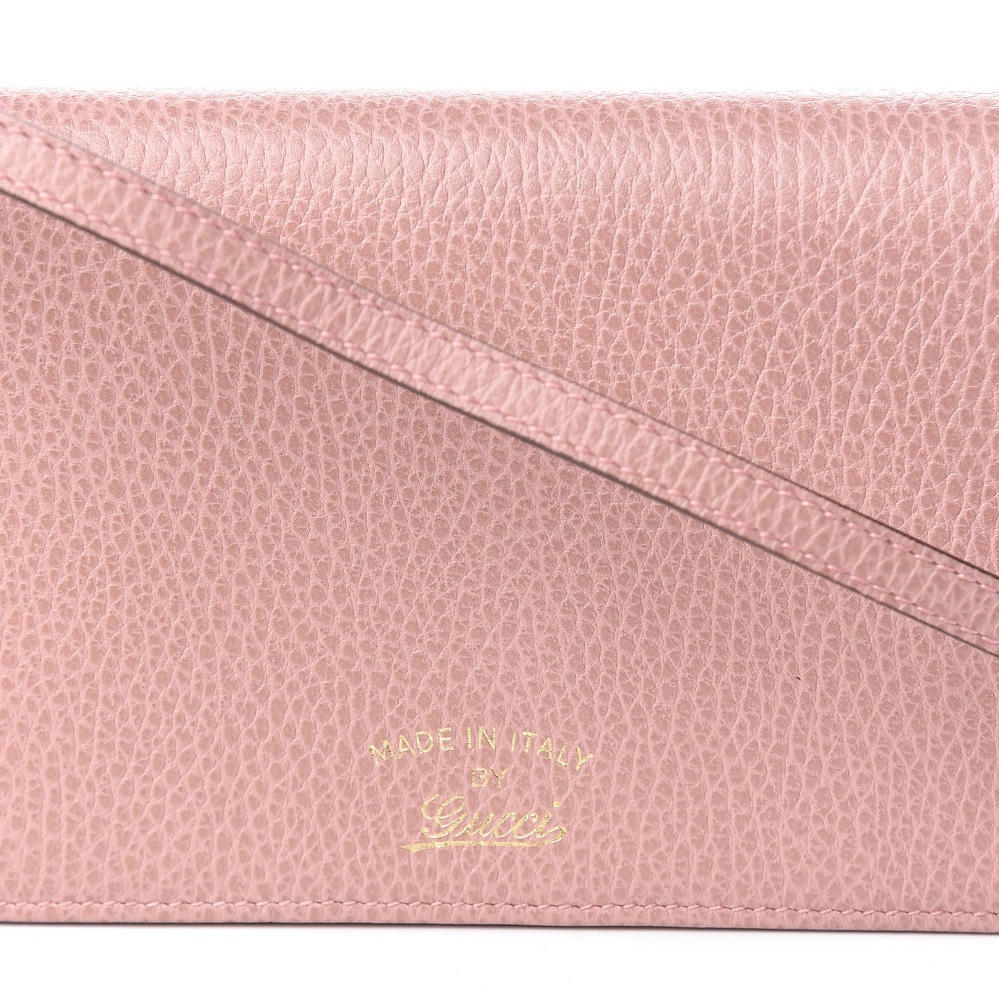 Dollar Calfskin Mini Swing Wallet Bag Soft Pink