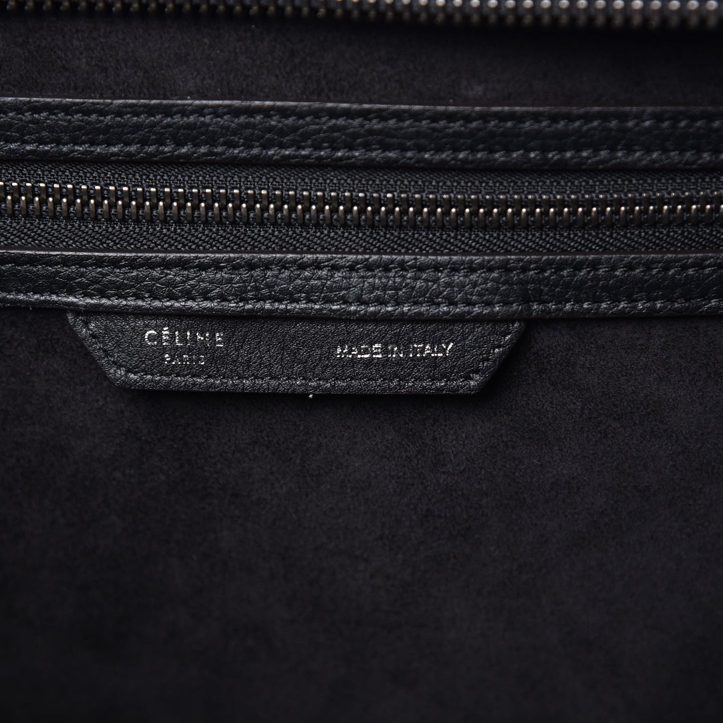 Drummed Calfskin Mini Luggage Black