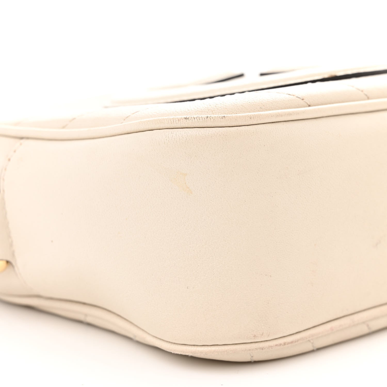 Gucci Sakai Be Green Calfskin Diagonal Stitched Small Blondie Shoulder Bag Mystic White 8 of 18