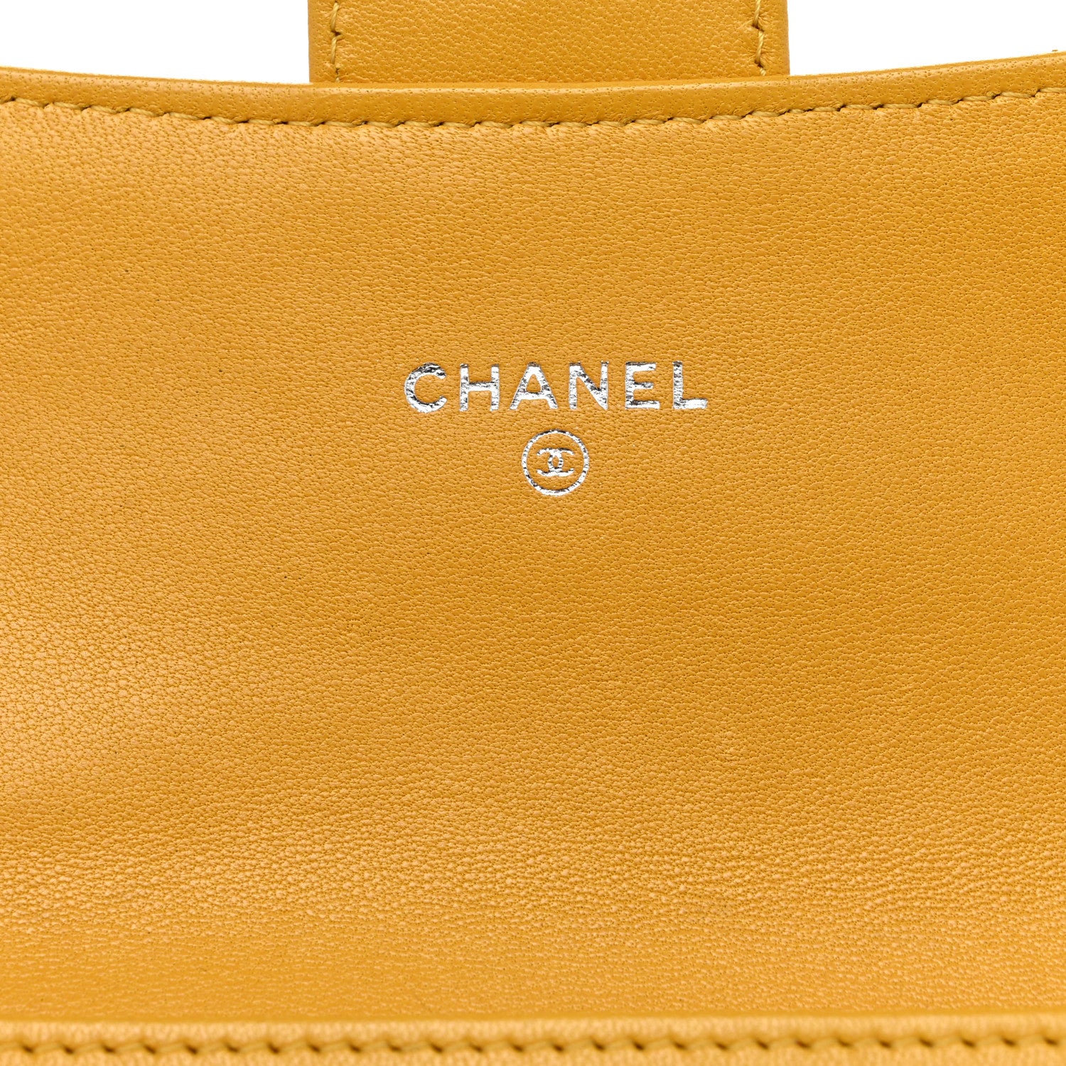 Chanel Lambskin Quilted Medium Flap Wallet Yellow 6 of 8
